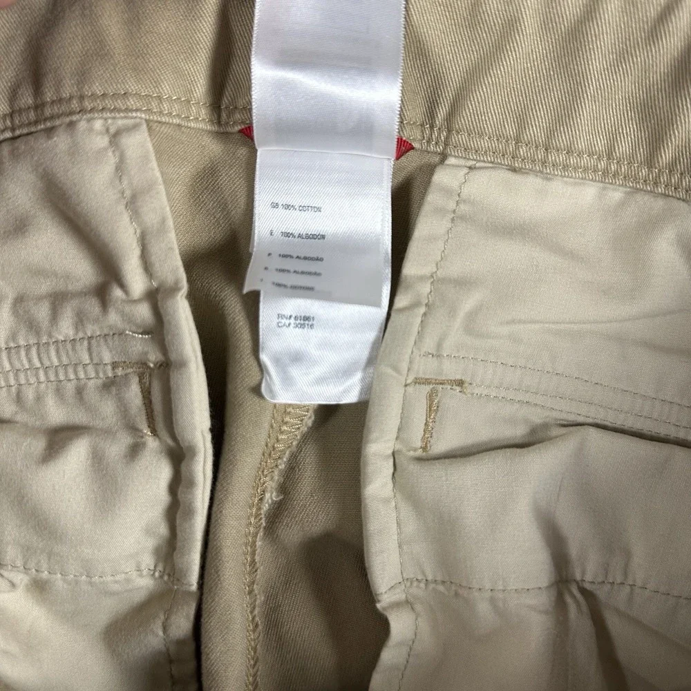 The North‎ Face Mens 34 Cargo Khaki Pants Cotton Twill Straight Leg RN61661